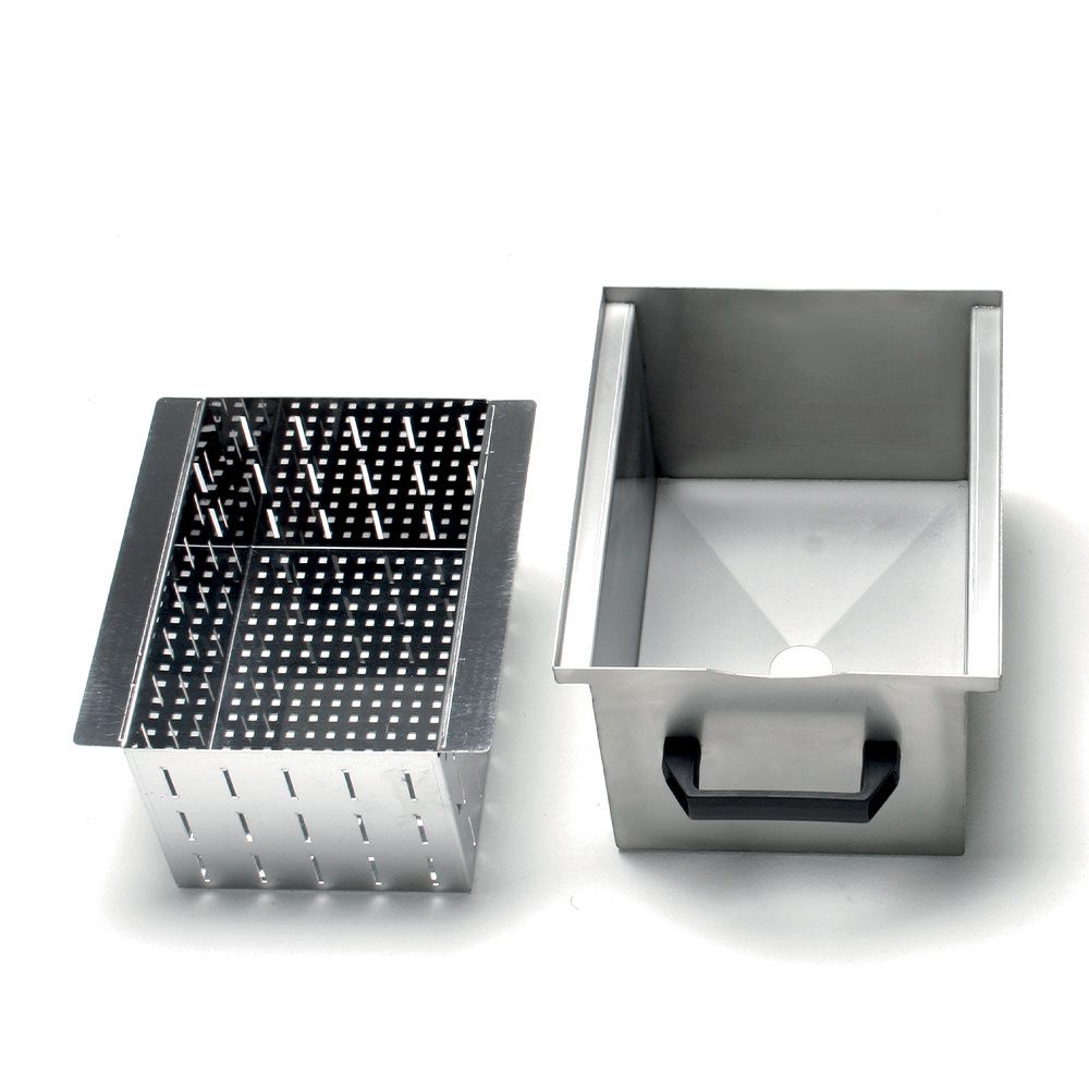 Stainless tray with filter for discharge (10-18 kg)