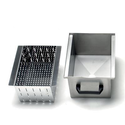 Stainless tray with filter for discharge (10-18 kg)
