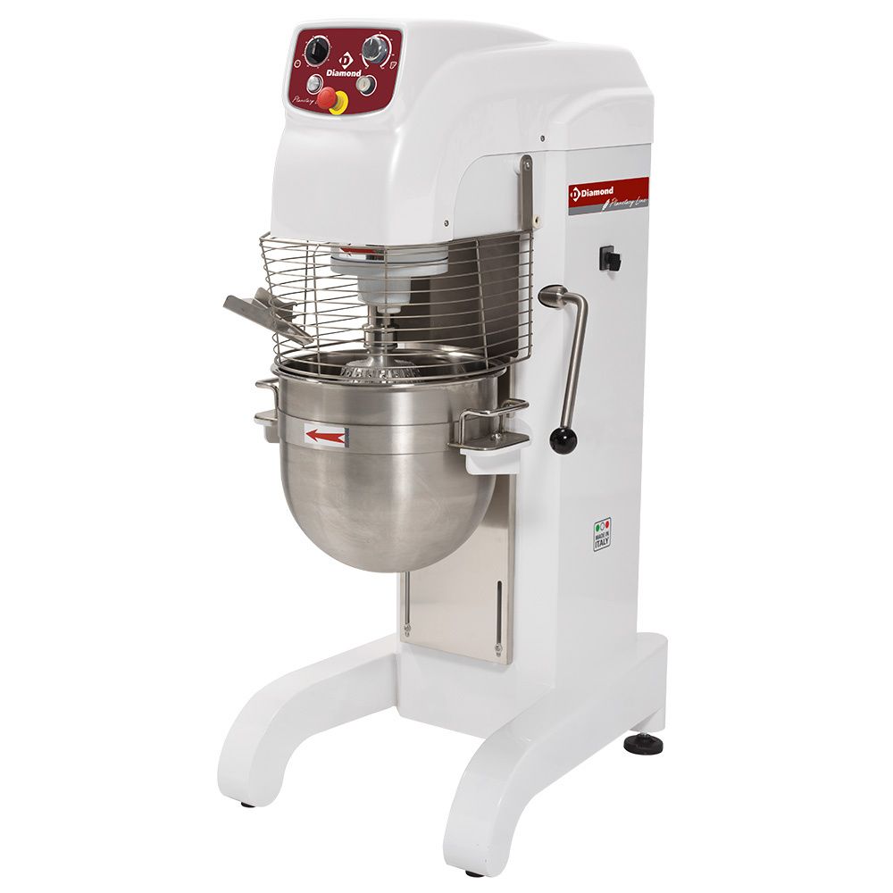 Planetary mixer, high base, 40 LT, variable speed.