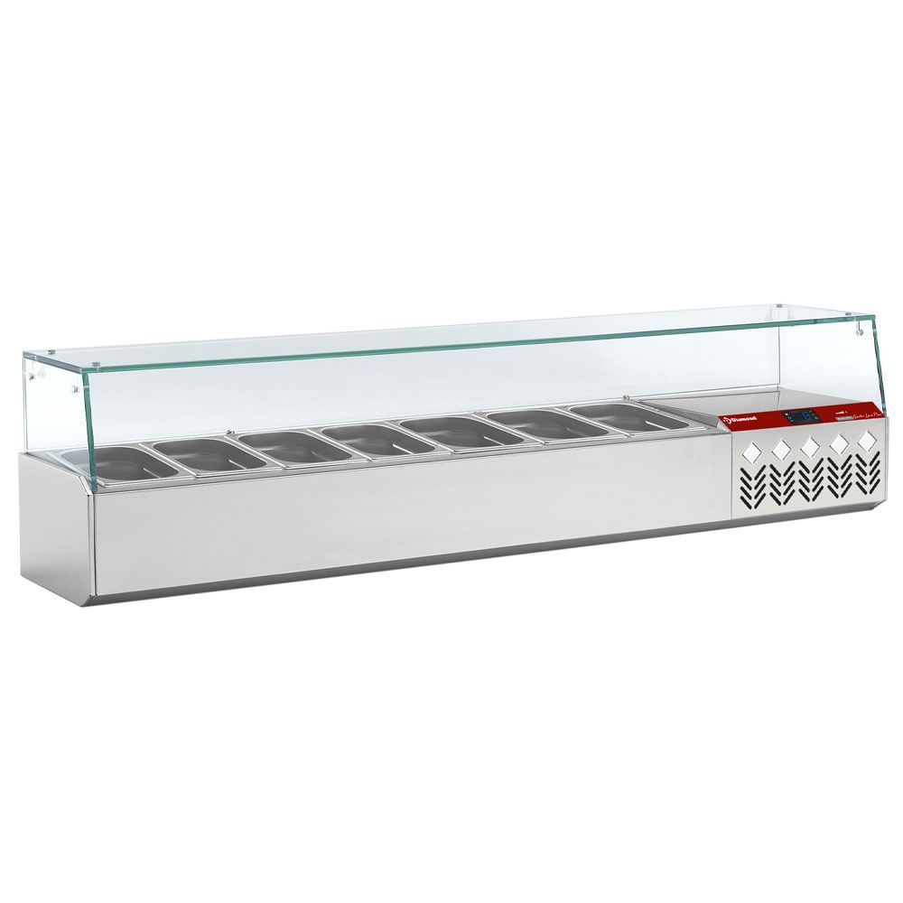 Refrigerated structure GN 7x 1/4 with right glass