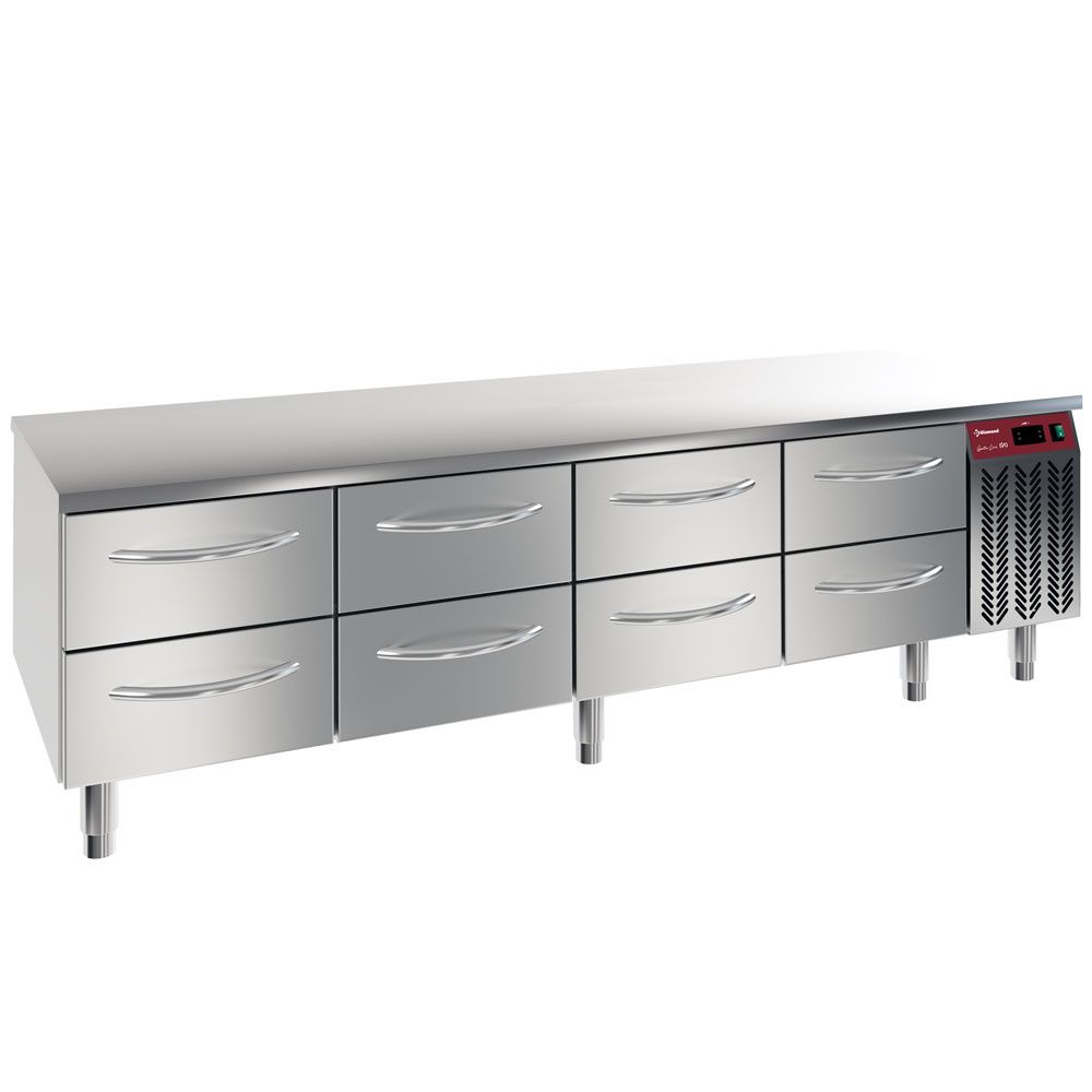 Refrigerated base, 8X 1/2 drawers GN1/1-h 100 mm