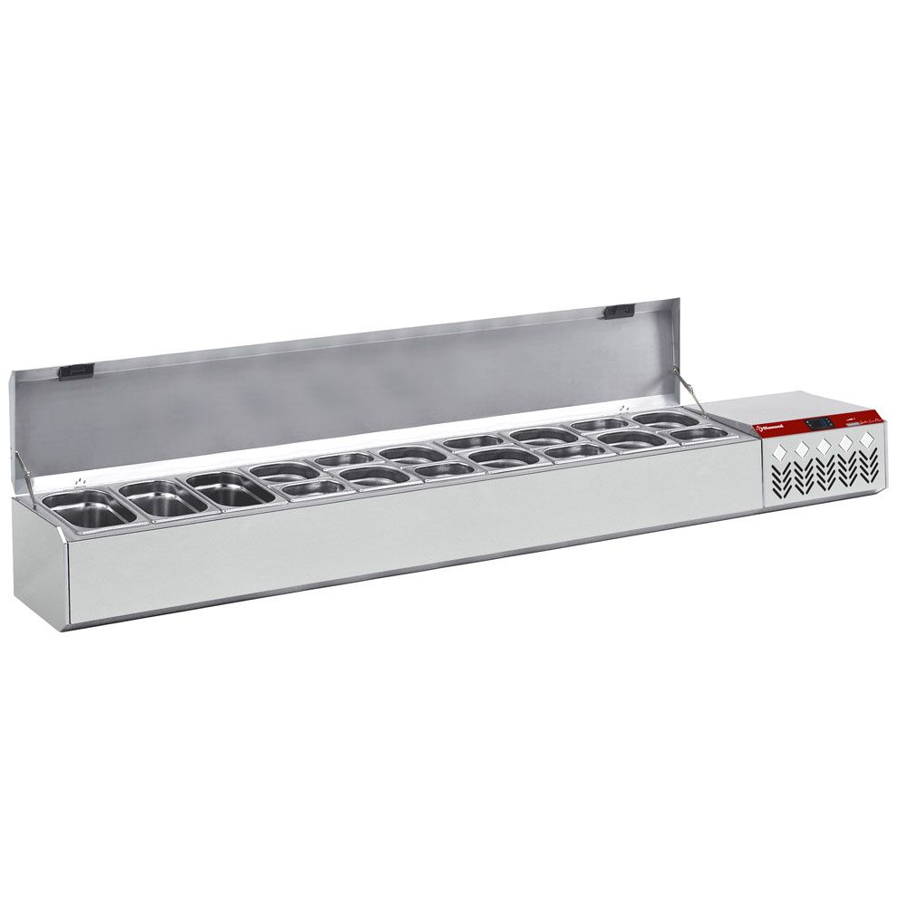 Refrigerated structure GN 10x1/4, 1x1/9 , with lid