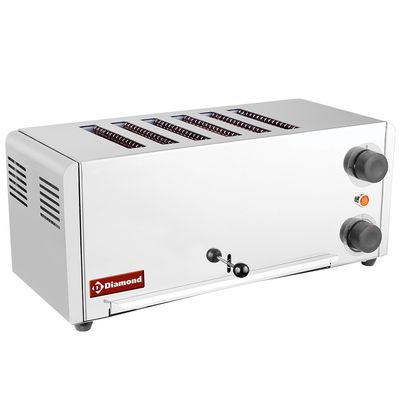Electric roast bread  6 sections - stainless steel.