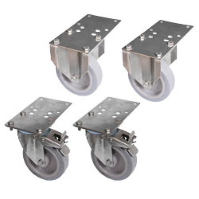 Set of 4 wheels (2 with brakes)