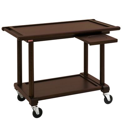 Trolley service, 2 levels. "wengé" wood, dressage shelf