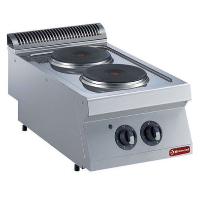 Electric cooker with 2 rounded plates -TOP-