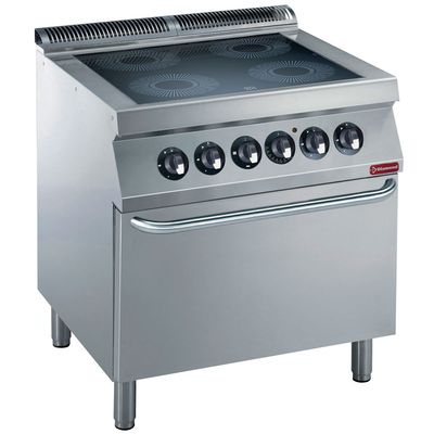 Electric cooker 4 vitroceramics plates, electric oven GN 2/1