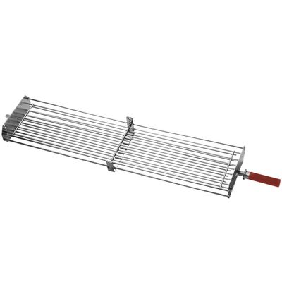 Closed spit for chicken "open"