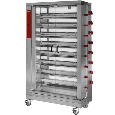 Chicken gas roaster, 8 spits (48 chickens)