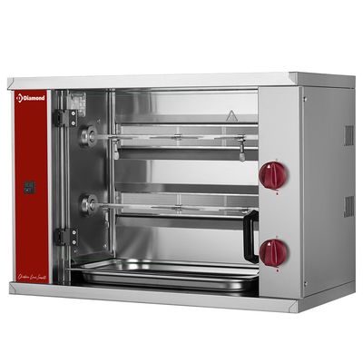 Gas chicken roaster, 2 spits (6 chickens) SMALL