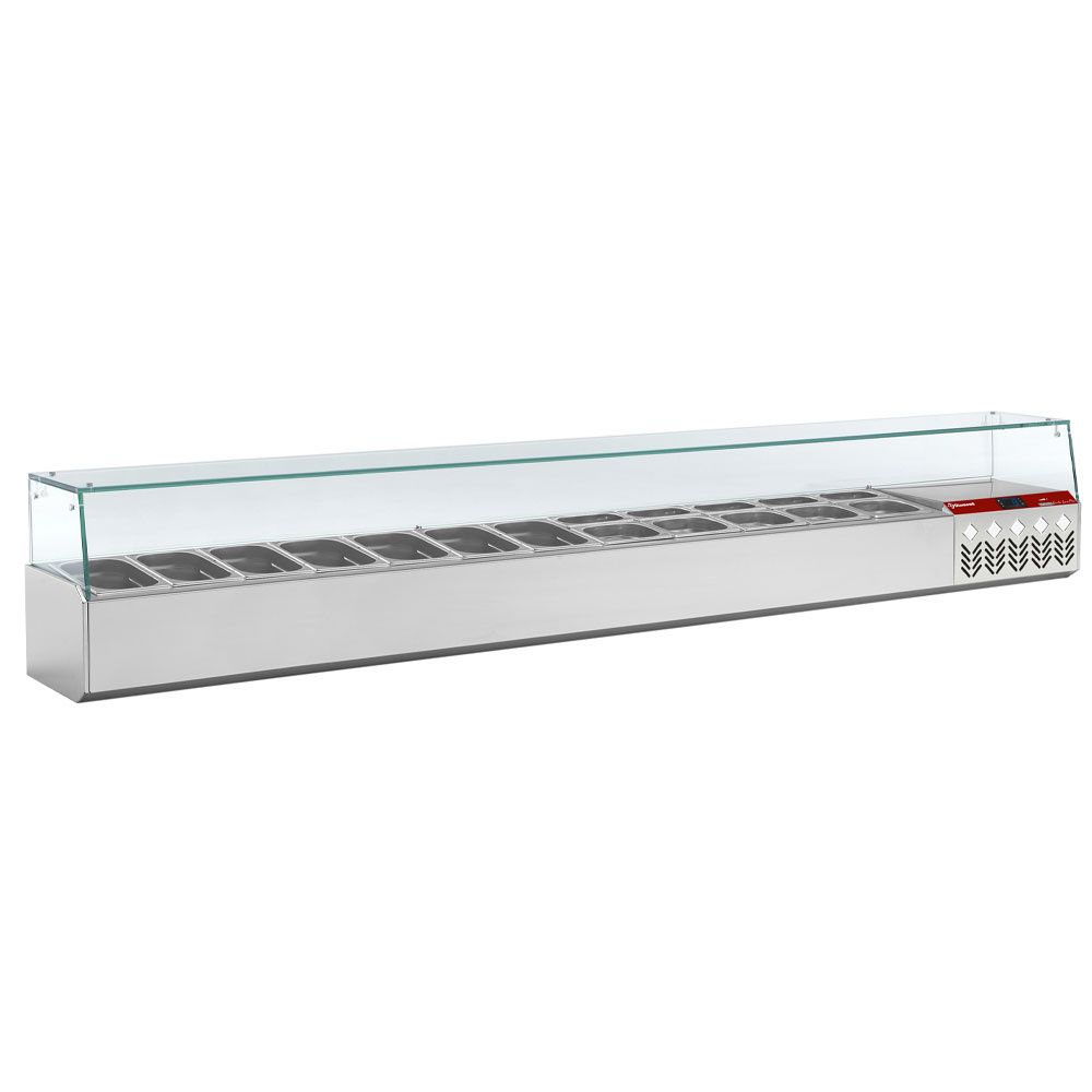 Refrigerated structure GN 12x1/4, 1x1/9, with right glass