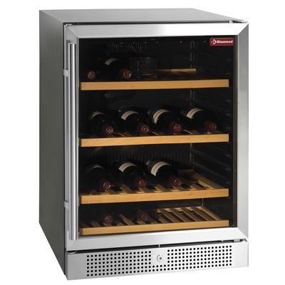 Glazed wine cellar, ventilated, 160 Lt., BLACK