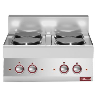 Electric range 4 round cooking plates -top- "Alpha 650"