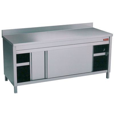 Table on neutral cupboard 2 sliding doors  + bord