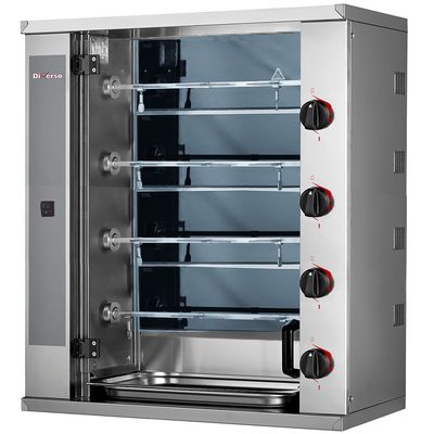 SMALL Vitroceramic chicken roaster, 4 spits (12 chicken)