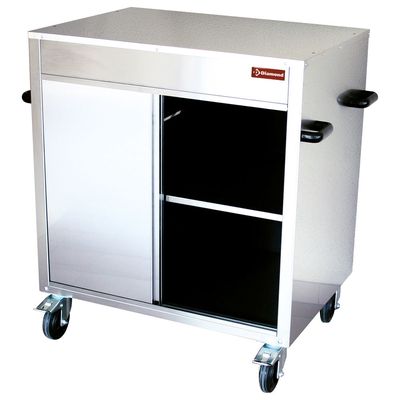 Neutral cupboard, rotary rotisserie, on wheels