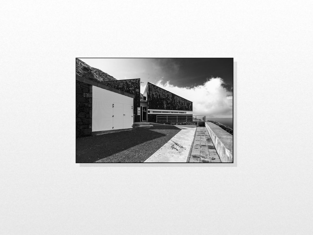 Plakat Czarno-Biały Dom - Nowoczesna Architektura Wnętrz