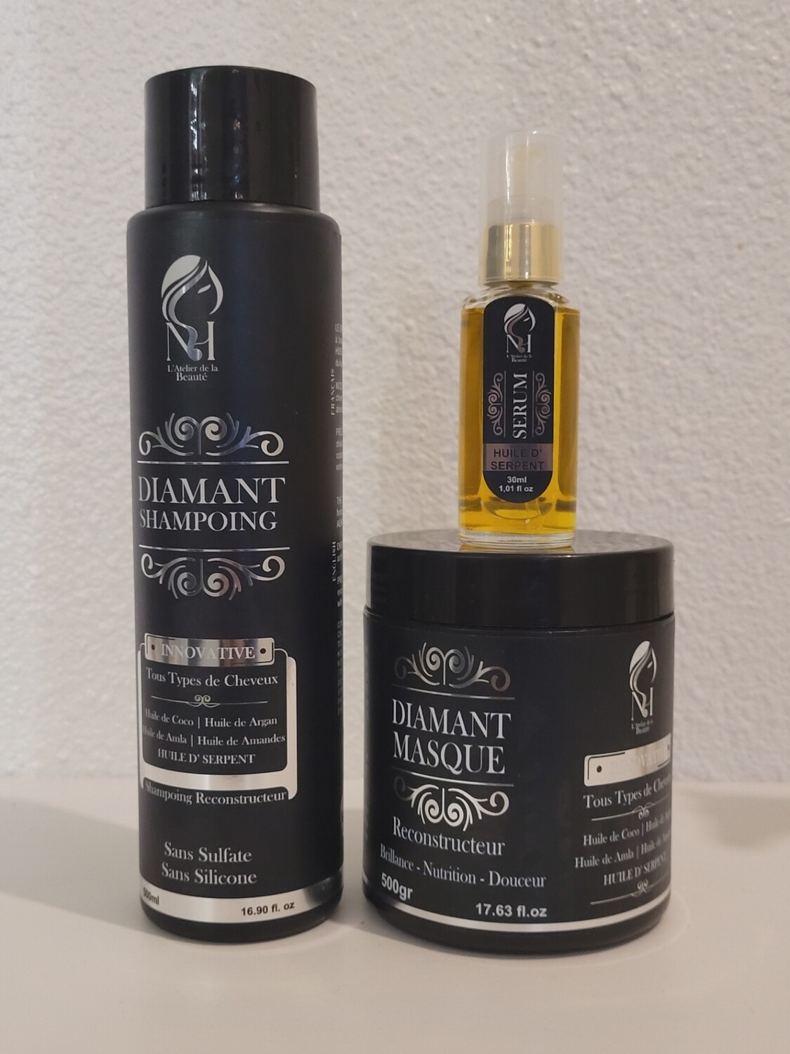 DIAMANT. Kit d&#39;entretien pour tous types de cheveux 