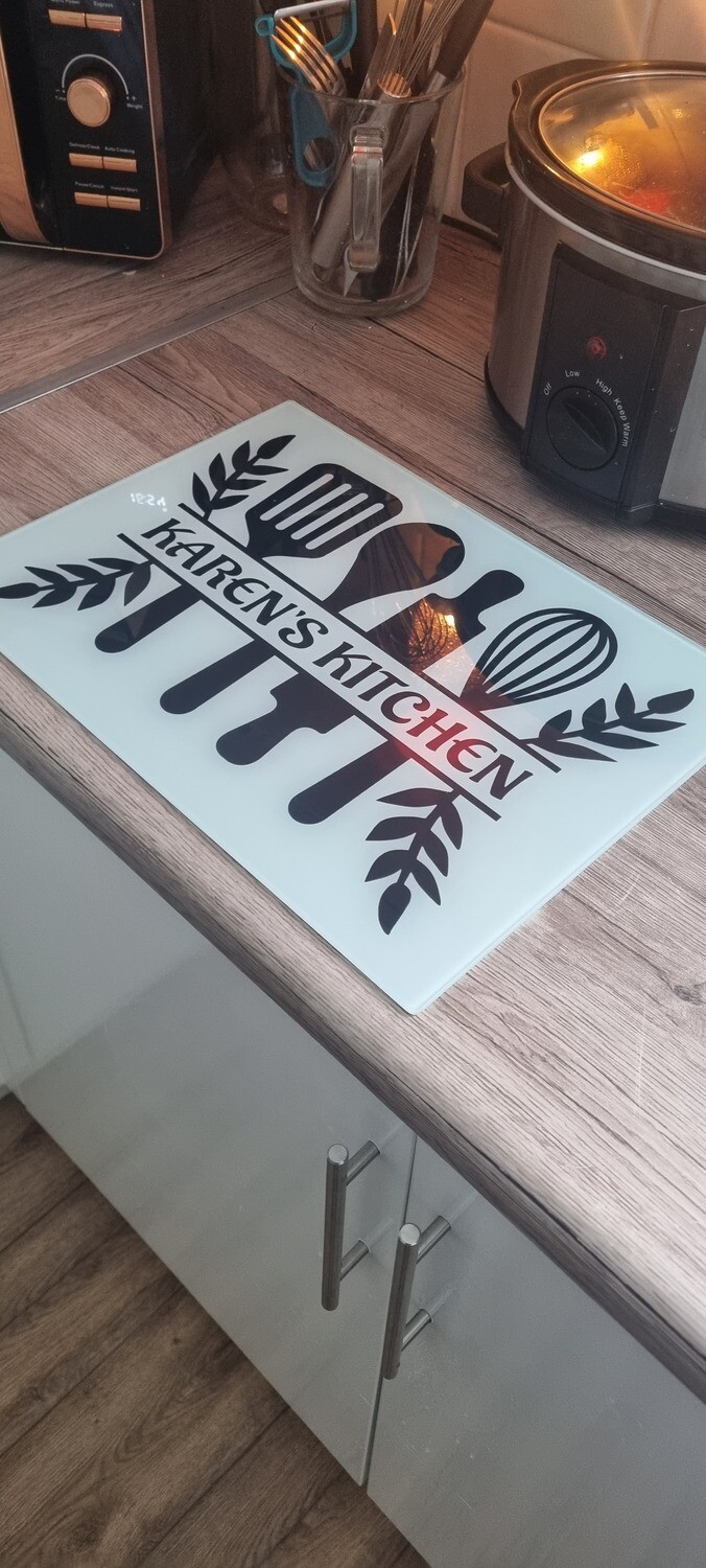 Glass chopping board