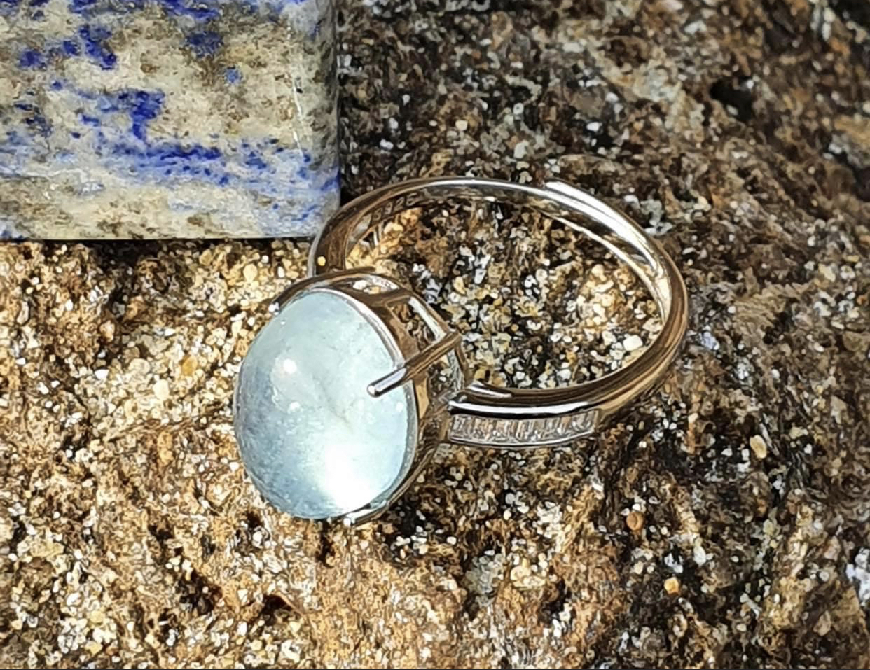Aquamarine Silver 925 Ring