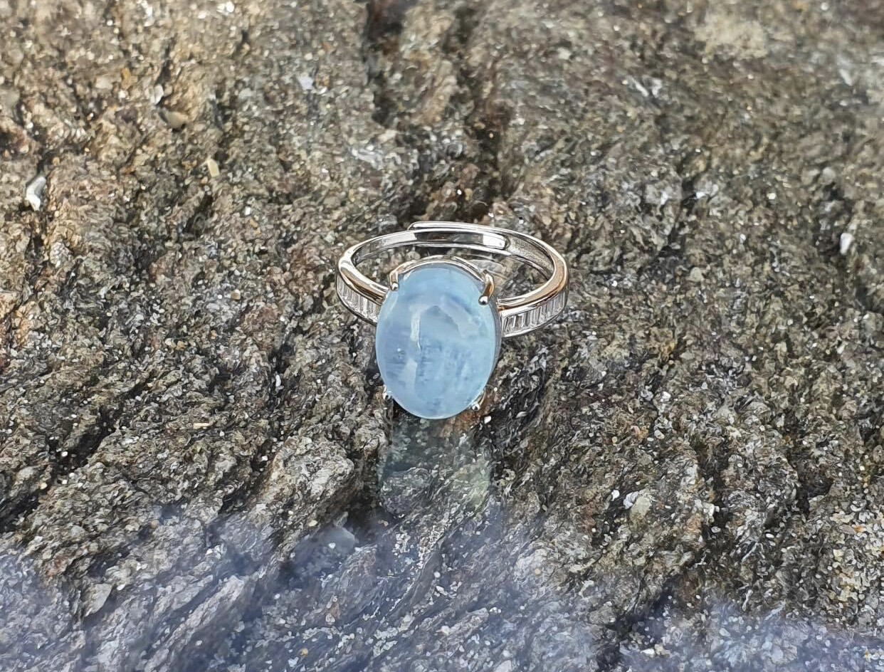 Aquamarine Silver 925 Ring