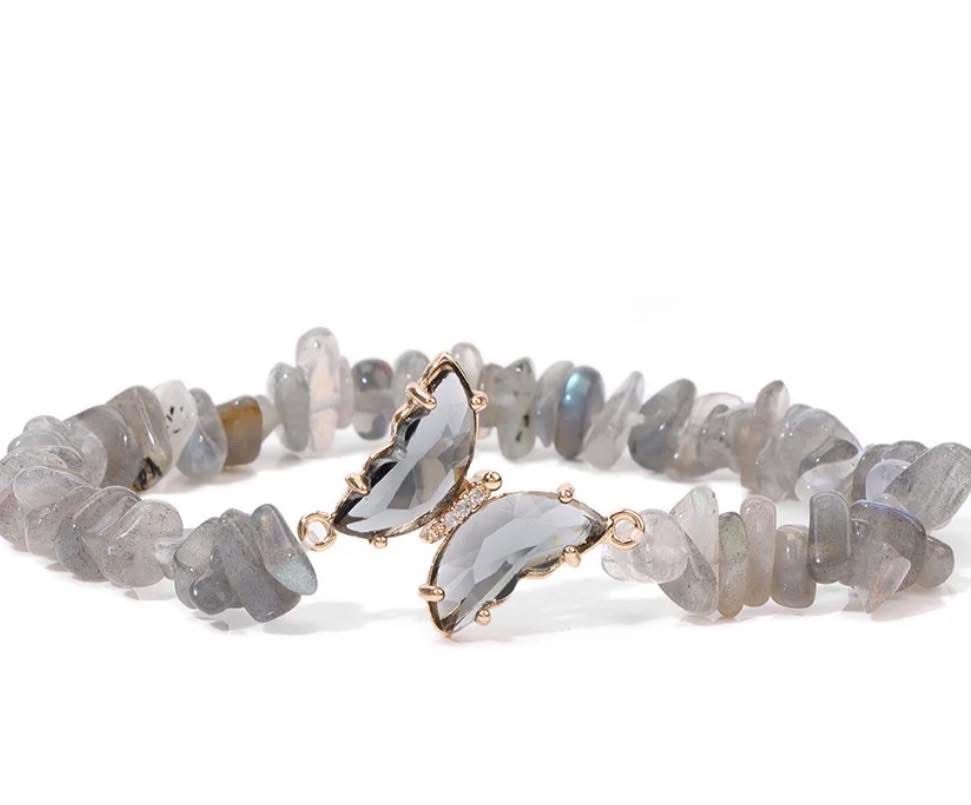 Butterfly Stone Chips Bracelet