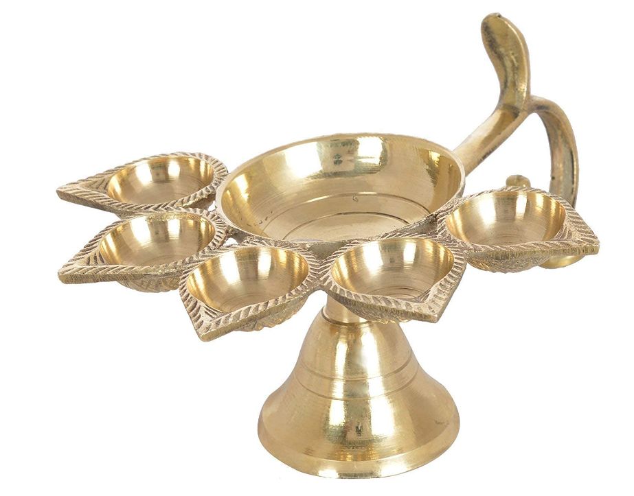 Brass Panch Aarti Diya