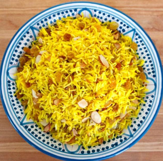 Saffron &amp; Almond Rice
