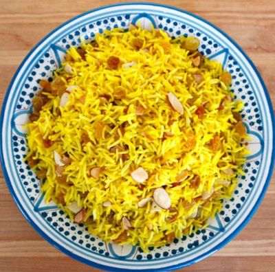 Saffron &amp; Almond Rice