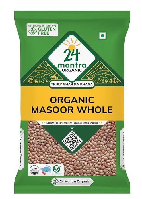 24 Mantra Organic Masoor Whole 2lb