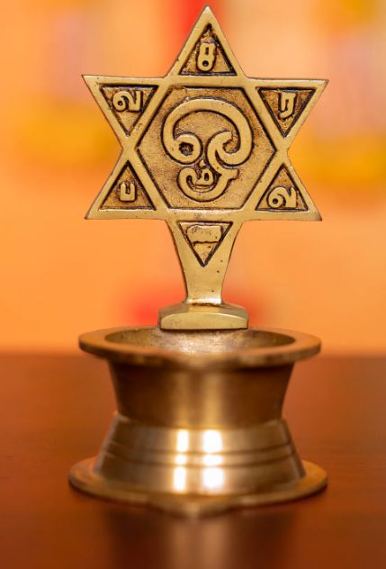 Brass Diya with "OM" engraving 2.5"