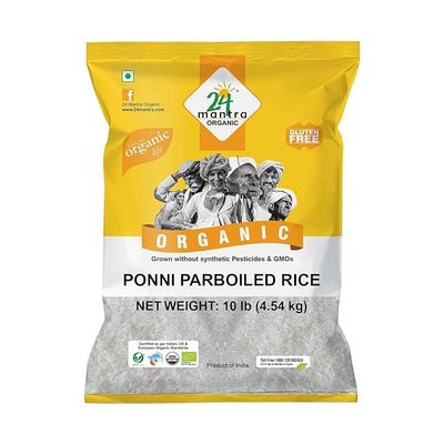 24 Mantra Organic Ponni Parboiled Rice 10lb