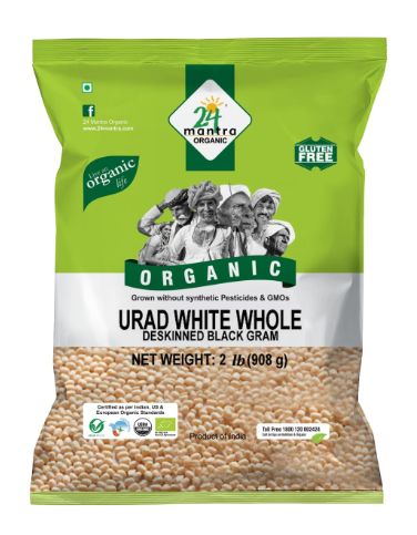 24 Mantra Organic Urad White Whole 2lb