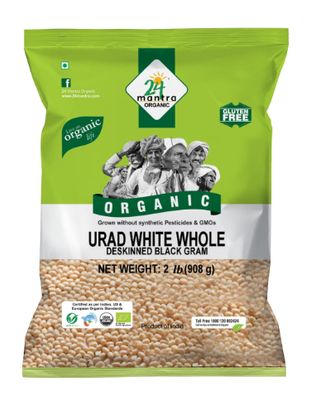 24 Mantra Organic Urad White Whole 2lb