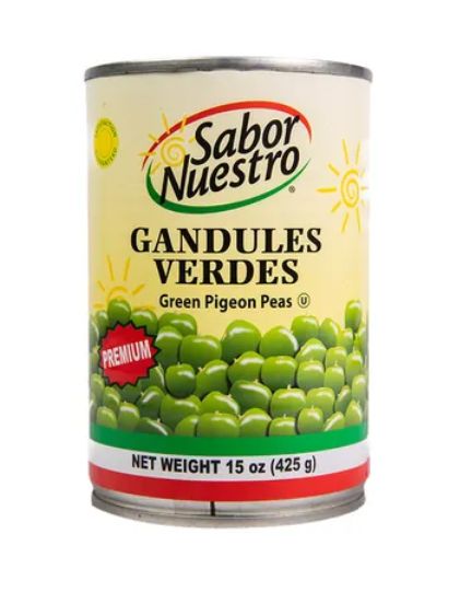 Sabor Nuestro Green Pigeon Pees 15 Oz