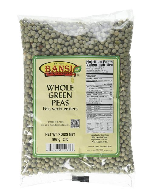 Bansi Whole Green Peas 2lb
