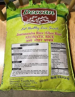 Deccan Jeerasamba Rice (Ghee) 10lb