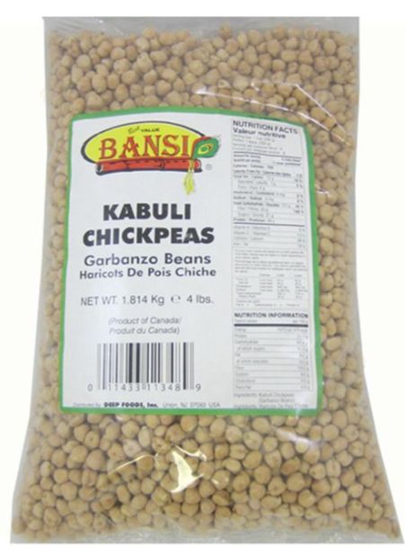 Bansi Kabuli Chickpeas 4lb