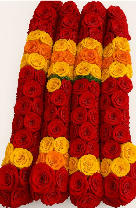 Button Rose Garland Dindu Mala