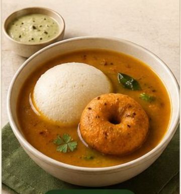 Mini Sambar Combo (1 Idli, 1 Vada with Sambar)