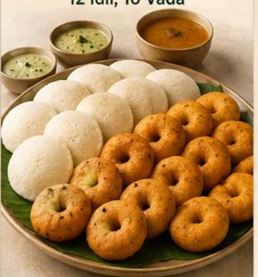 Breakfast Feast (12 Idli, 10 Vada)