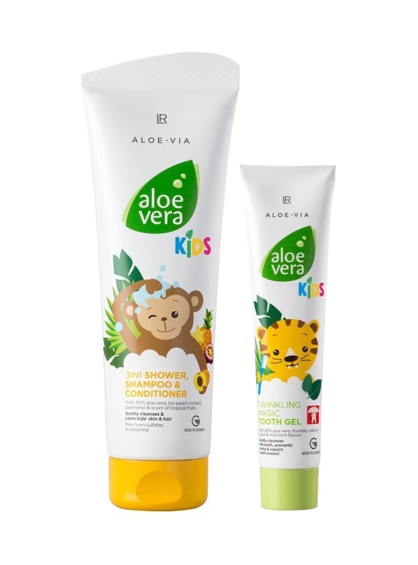 Aloe Vera Kids Σετ - Παιδικό αφρόλουτρο και Οδοντόκρεμα