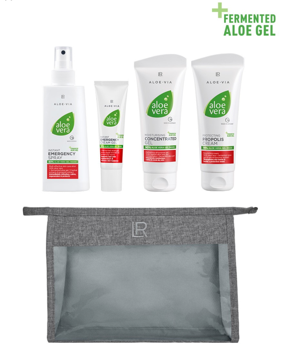 Aloe Vera Fermented SOS Box - με Σπρέι άμεσης δράσης Κρέμα με πρόπολη και Συμπυκνωμένο Gel με 90% Aloe Vera