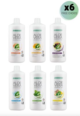 Aloe Vera Drinking Gel Σετ 6 τεμ. Επιλογής - 6 γεύσεις 6lt