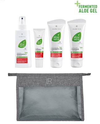 Aloe Vera Fermented SOS Box - με Σπρέι άμεσης δράσης Κρέμα με πρόπολη και Συμπυκνωμένο Gel με 90% Aloe Vera