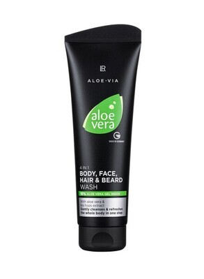 Ανδρικό Σαμπουάν 4σε1 με 15% gel Aloe Vera και λυκίσκο -  Για Σώμα, Πρόσωπο, Μαλλιά και Γένια