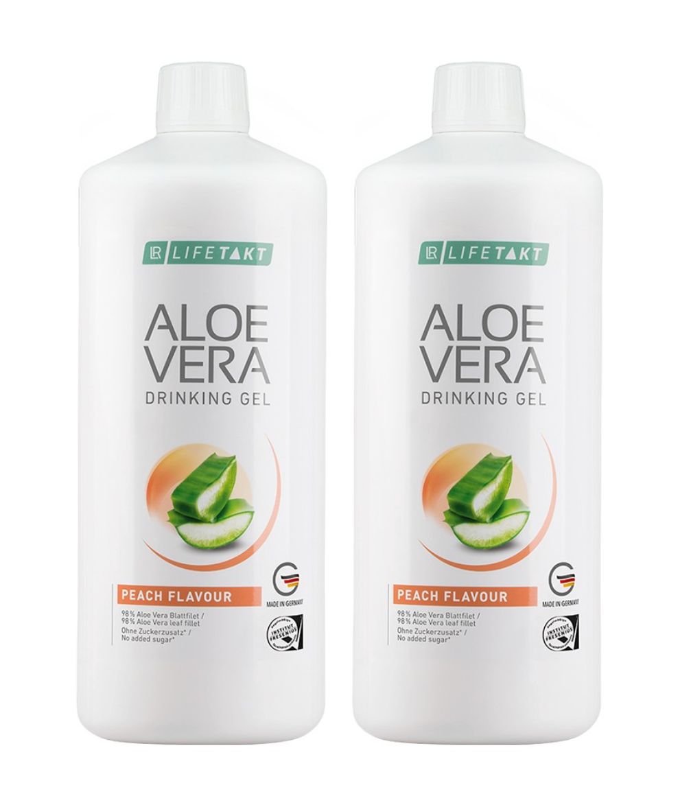 Αloe Vera Drinking Gel Γεύση Ροδάκινο 2000ml Σετ 2τεμ. + ΔΩΡΟ Aloe Vera Fermented Κρέμα-Gel Άμεσης Δράσης