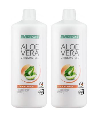 Αloe Vera Drinking Gel Γεύση Ροδάκινο 2000ml Σετ 2τεμ. + ΔΩΡΟ Aloe Vera Fermented Κρέμα-Gel Άμεσης Δράσης
