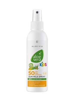 Kids Αντηλιακό Γαλάκτωμα-Σπρέι SPF 50 με 40% Aloe Vera UVA &amp; UVB υφή Dry-Touch