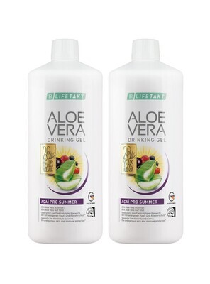 Aloe Vera Drinking Gel AÇAÍ PRO SUMMER Σετ 2000ml 2 τεμ. + ΔΩΡΟ Aloe Vera Fermented Κρέμα-Gel Άμεσης Δράσης